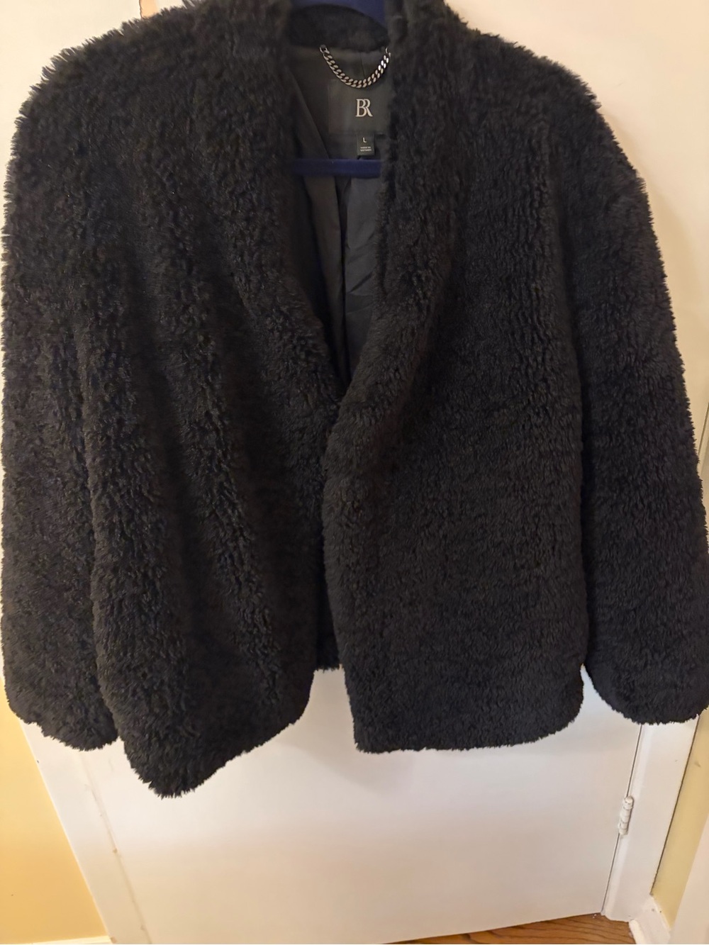 Banana Republic Sherpa fur  Black Jacket